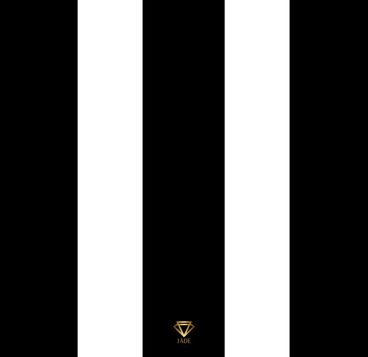 Jade Black Striped Square